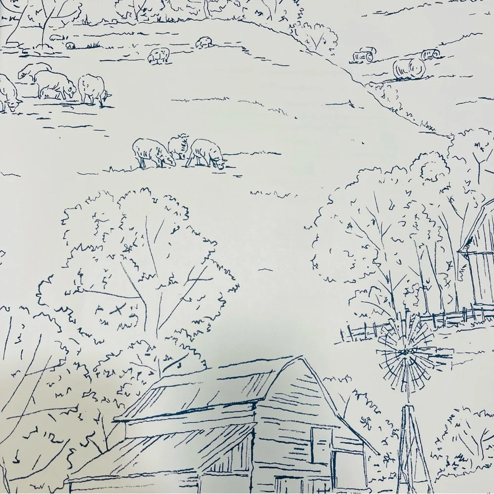 10 Fun Scenic Farm & Bird Wallpaper Sheets Bundle-Rooster, Heron- Assorted Sizes